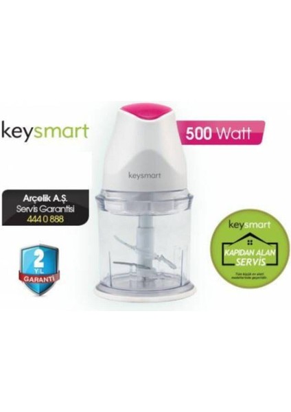Keysmart KEY720R Pembe Doğrayıcı, Rondo ile Pratik Kullanım ve Şık Tasarım fiyatları