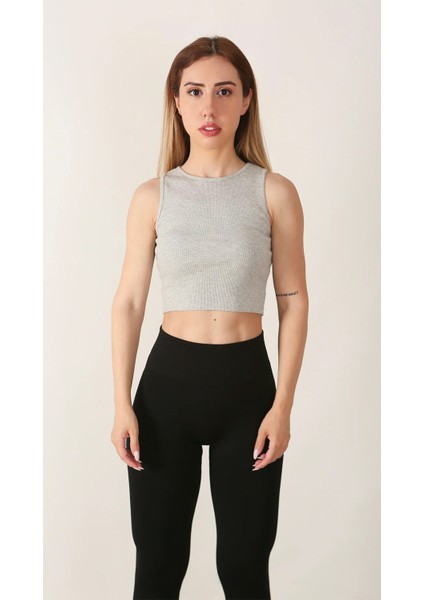 Ntb Crop Rip Top Light Green, Kadın Spor Crop,kadın Crop,fitness Crop,yoga Crop, Esnek Terletmez indirimleri