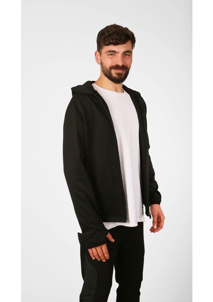 Şardonlu Dalgıç Fermuarlı Dik Yaka Kapüşonlu Sweatshirt/ceket fırsatları