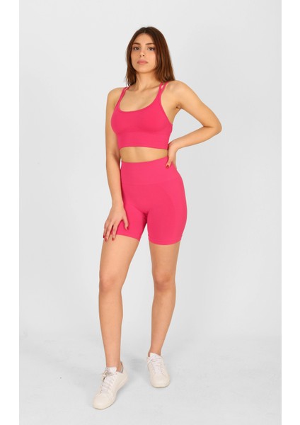 Ntb Kahverengi Yüksek Bel Kısa Spor Taytı Scrunch Detaylı,toparlayıcı Tayt,kısa Spor Tayt,fitness indirimleri