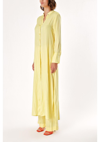 Sarı Beli Lastikli Pantolonlu Ikili Takım 12317 modelleri