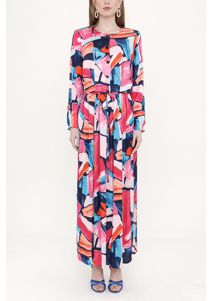 Fuşya Desenli Ikili Takım 12257