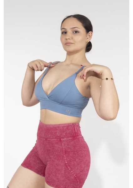 Kadın Dikişli Dekolteli Sporcu Sütyeni - Hızlı Kuruyan,yoga Bra,toparlayıcı Bra,antreman Bra