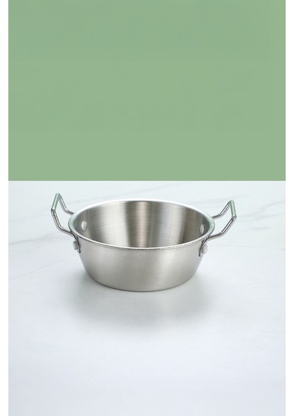 2'li Gümüş Paslanmaz Çelik Yuvarlak Sunum Tavası – Kulplu Servis Kabı Sosluk 13 cm (VD8815) fiyatları