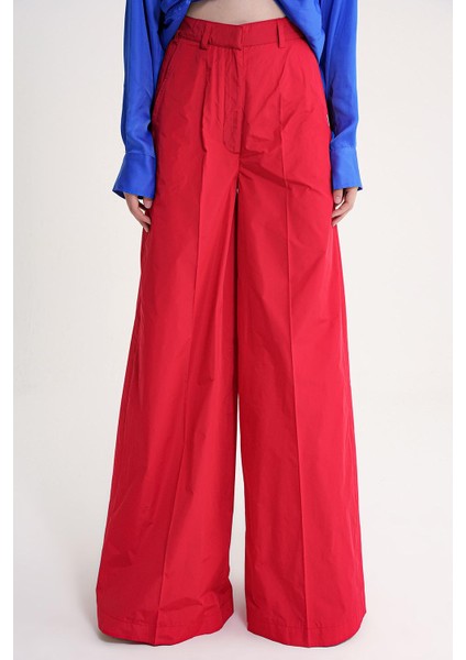 Kırmızı Beli Lastikli Bol Kesim Pantolon 41653 fiyatları
