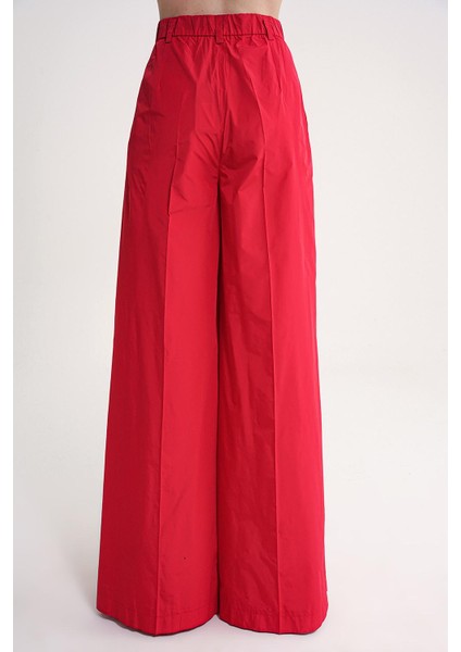 Kırmızı Beli Lastikli Bol Kesim Pantolon 41653 fırsatları