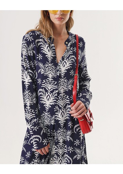 Lacivert Beli Lastikli Pantolonlu Ikili Takım 12317