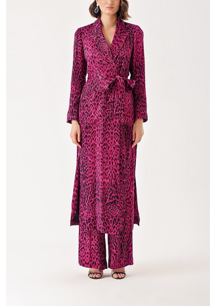 Leopard-Mor Uzun Ceketli Pantolon Takım 12335 fiyatları
