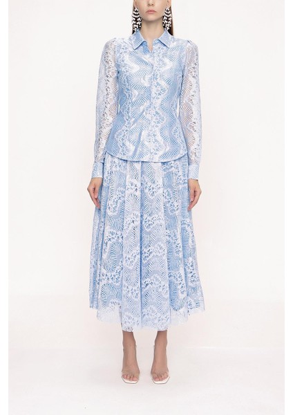 Mavi Dantel Takım 12269