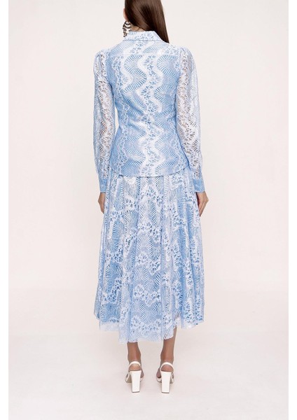 Mavi Dantel Takım 12269 modelleri