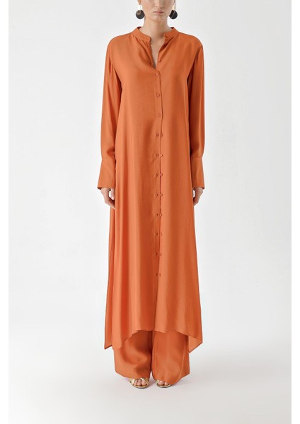 Turuncu Beli Lastikli Pantolonlu Ikili Takım 12322 fiyatları