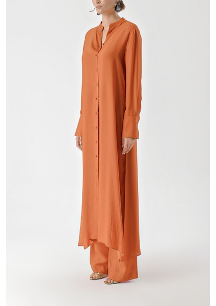 Turuncu Beli Lastikli Pantolonlu Ikili Takım 12322 modelleri