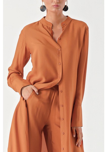 Turuncu Beli Lastikli Pantolonlu Ikili Takım 12322 indirimleri