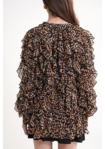 Bej Valon Detaylı Bol Kesim Gömlek 10823 fırsatları