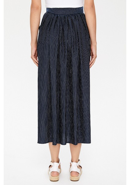 Siyah Düğmeli ve Büzgülü Etek 81052 indirimleri