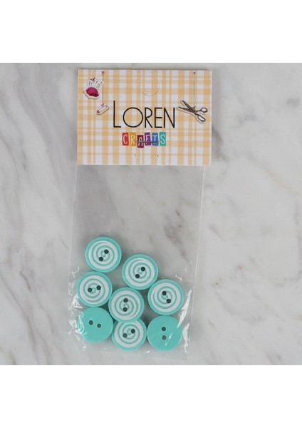 Loren Crafts Yeşil 8 Li Yuvarlak Düğme - 454