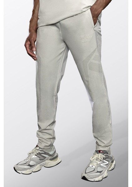 Slim Dokuma Jogger Lazer Kesim Detaylı, Slim Fit Eşofman Altı