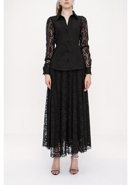 Siyah Dantel Takım 12269