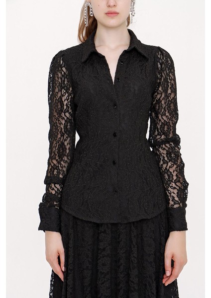 Siyah Dantel Takım 12269