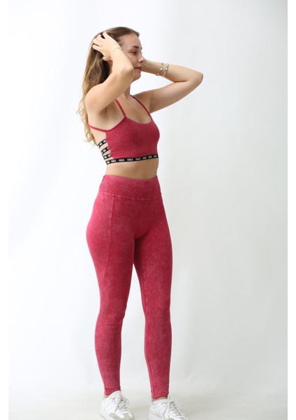 Kadın Yüksek Bel Spor Tayt - Acid Pembe Seamless Toparlayıcı ve Büzgülü Fitness Taytı fiyatları