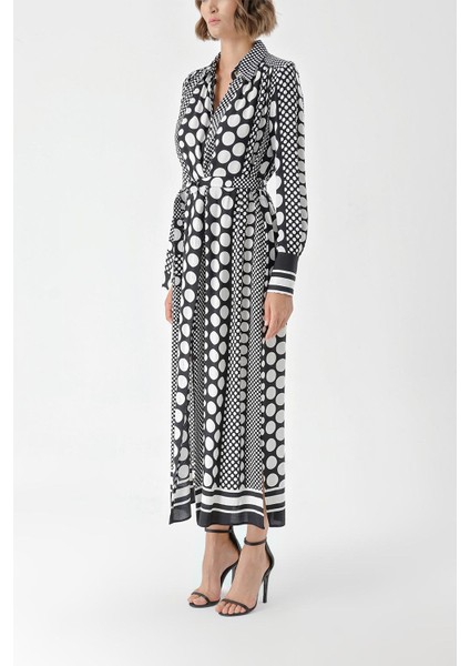 Siyah Büzgü Detaylı Gömlek Elbise 94299 modelleri