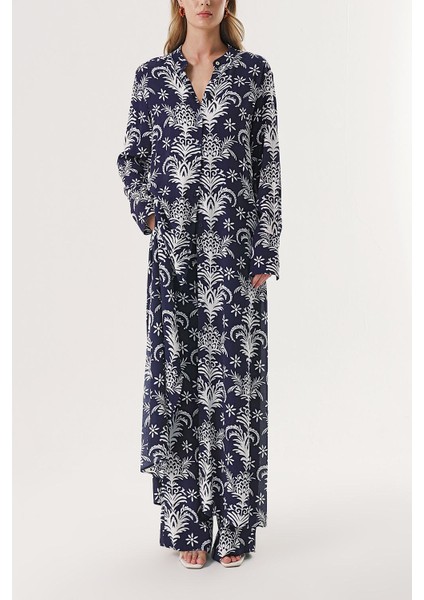 Lacivert Beli Lastikli Pantolonlu Ikili Takım 12317 fiyatları