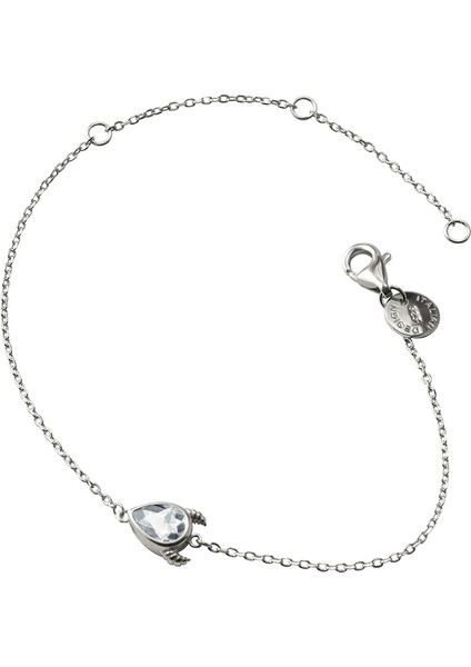 Gümüş Taş Detaylı Ince Zincir Tasarımlı 925 Ayar Gümüş Bileklik 113 fırsatları