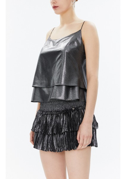 Gümüş Ip Askılı Godeli Bluz 19820 modelleri