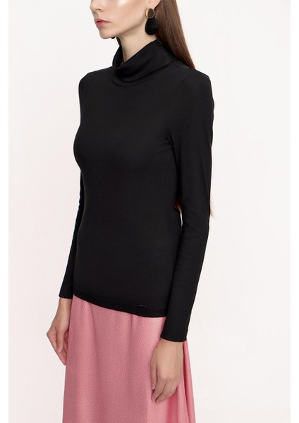 Siyah Siyah Balıkçı Yaka Bluz 19842 fiyatları