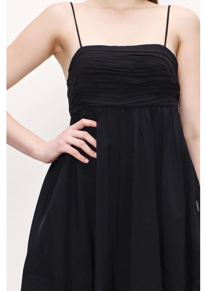 Siyah Askılı Mini Elbise 93911 modelleri