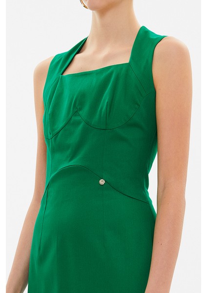 Yeşil Dar Kesim Mini Elbise 91170 modelleri