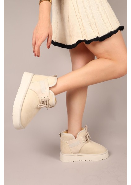 Puff Içi Suni Kürklü Süet Bot Ten fiyatları