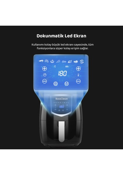 5,5l Dijital Hava Fritözü Siyah, Sağlıklı ve Pratik Pişirme Için Ideal Seçenek indirimleri