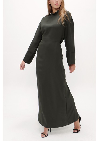 Yeşil Fermuar Detaylı Elbise 93482 fırsatları