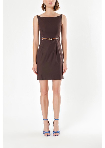 Vizon Dar Kesim Pamuk Elbise 91027