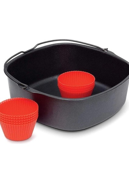 Siyah Çok Fonksiyonlu Pişirme ve Izgara Seti, 3'ü 1 Arada, HD9252, HD9951, HD9952 fırsatları