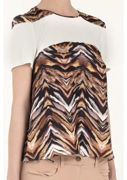 Tüy Baskı Desenli Bluz 19254 modelleri