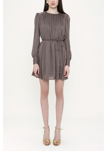 Füme Vatkalı Mini Elbise 93910