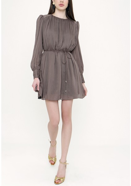 Füme Vatkalı Mini Elbise 93910 indirimleri