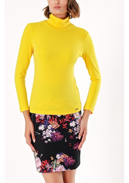 Sarı Balıkçı Yaka Örme Bluz 19665 modelleri