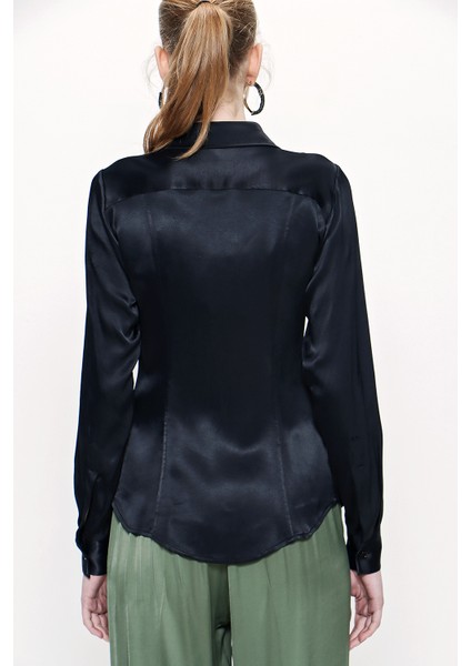 Siyah Dar Kesim Gömlek 10760 fırsatları