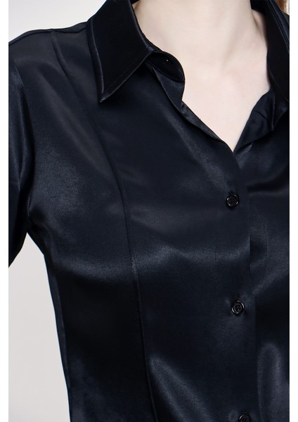 Siyah Dar Kesim Gömlek 10760 indirimleri