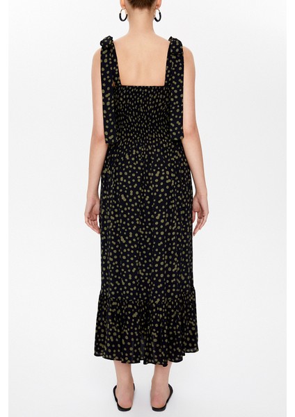 Haki Gipeli Kalın Askılı Midi Elbise 93100 fırsatları