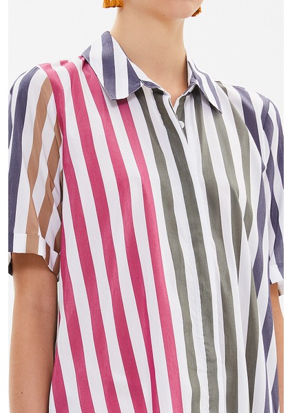 Mor Kısa Kollu Poplin Gömlek 10732 fırsatları