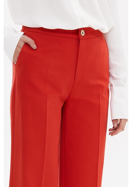 Kırmızı Bol Paça Pantolon 41292 fırsatları
