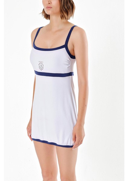 Beyaz Dar Kesim Örme Elbise 90736 fiyatları