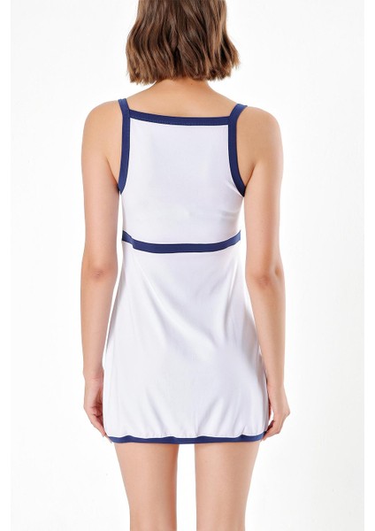 Beyaz Dar Kesim Örme Elbise 90736 fırsatları