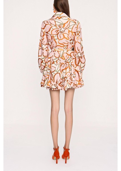 Somon Eteği Valonlu Gömlek Elbise 94075 modelleri