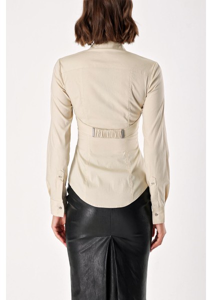 Bej Poplin Gömlek 10569 fırsatları