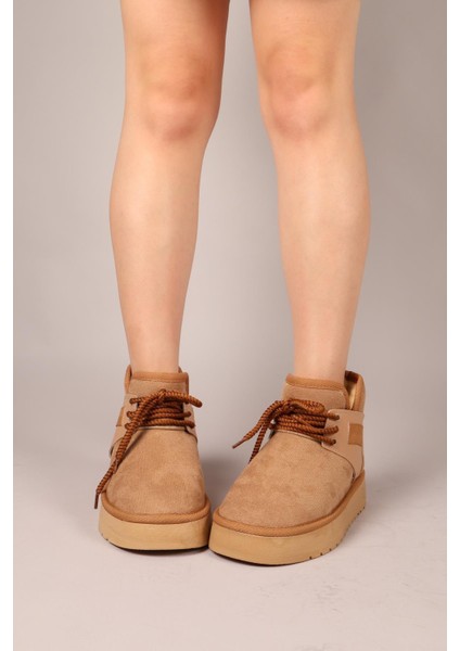 Puff Içi Suni Kürklü Süet Bot Camel fiyatları